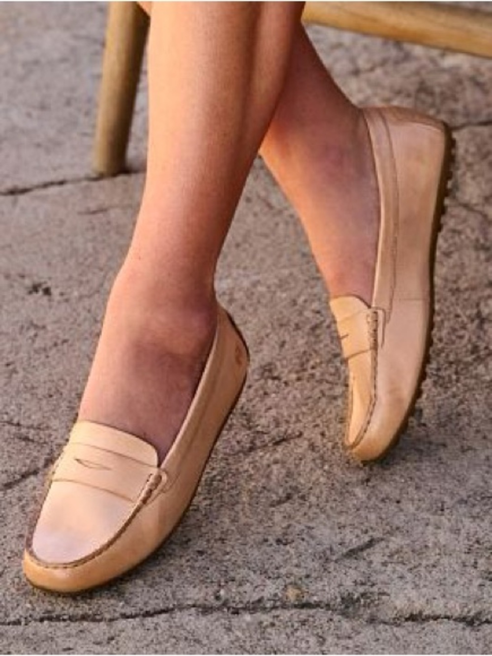 Born Classic Tan Leather Penny Loafers